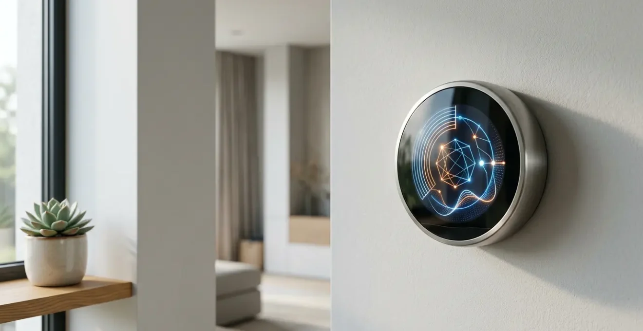 Modern smart thermostat installation showcasing energy efficiency and return on investment concept