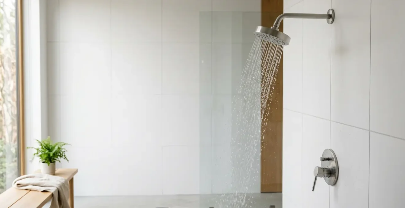 Professional installation of modern water-efficient showerhead maintaining optimal pressure